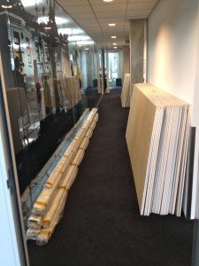 Wanden kantoren in aanmaak